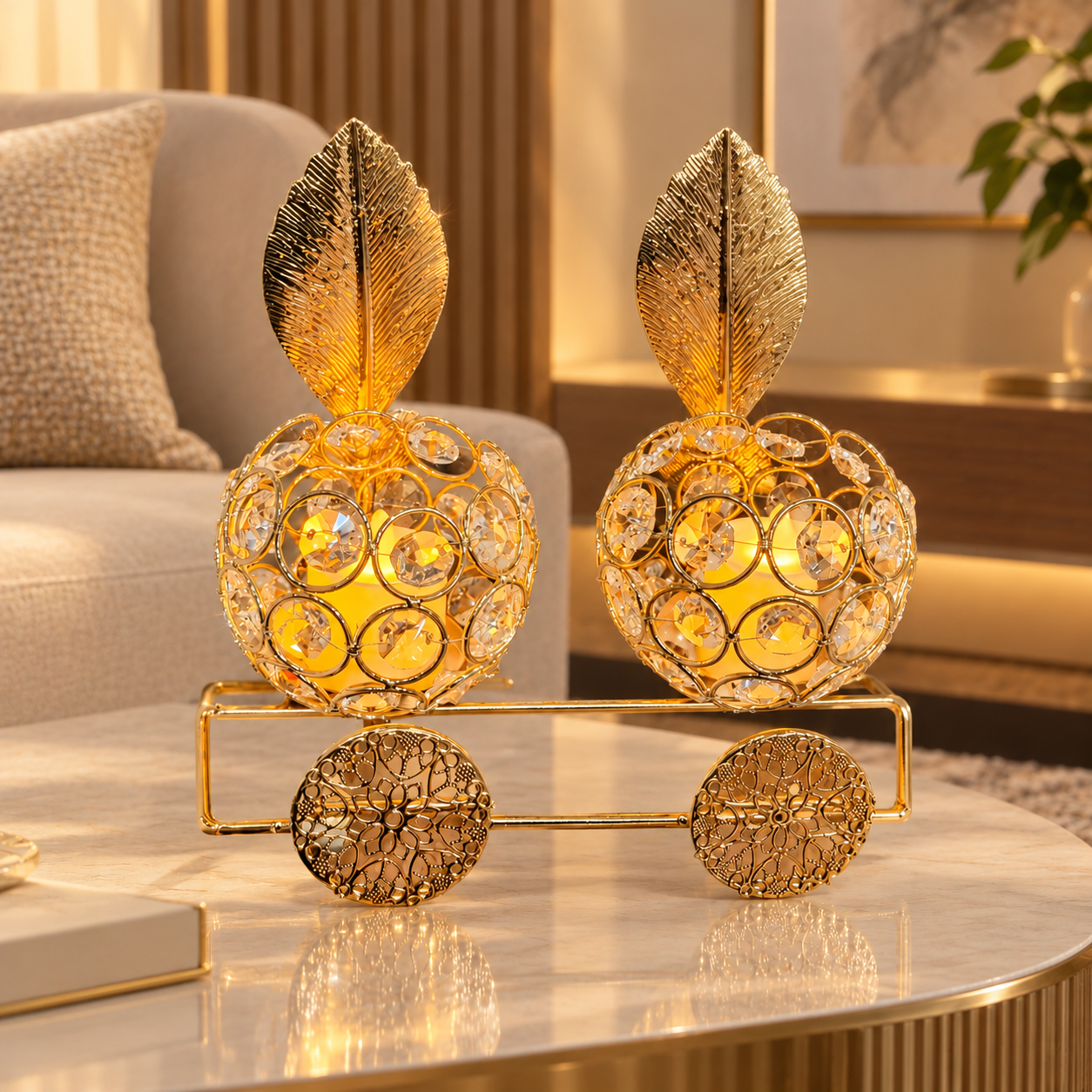 Pineapple candle holders from the Dream Shopping Prangon collection
